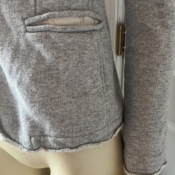 Ottod’ame Gray Speckled Cotton Distressed Blazer Jacket 6 - Picture 3 of 16